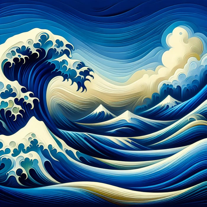 Ocean Waves Abstract Representation | Sea Scene