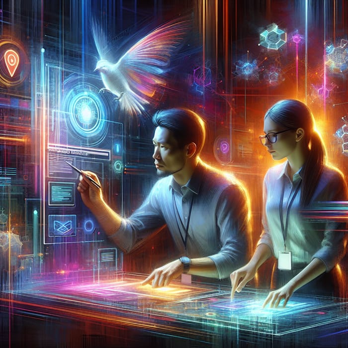 Futuristic Cybersecurity Concept Illustration