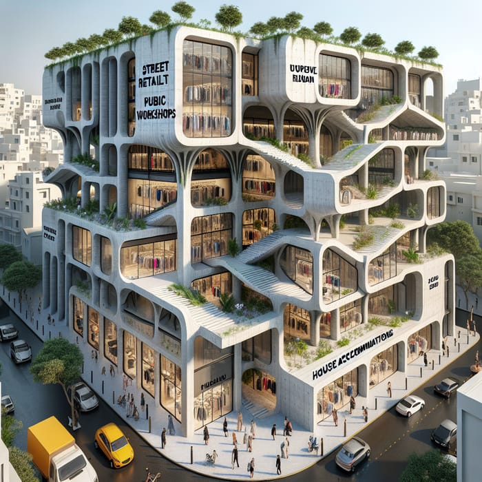 Fashion Hub Building with Street Retail & Workshops in Dense Beirut Area