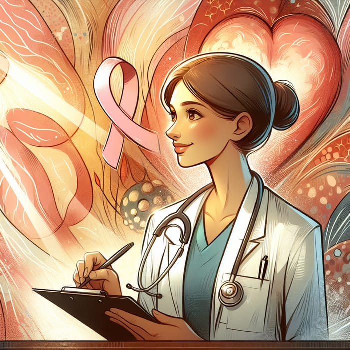 Emotional Prostate Cancer Book Cover with Cartoon Female Doctor
