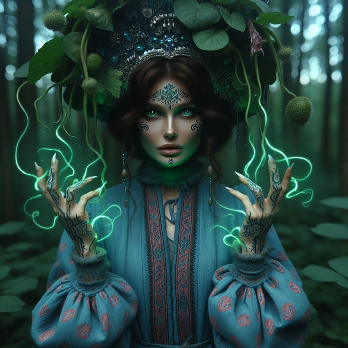 Witch in Kokoshnik: Embrace Mystical Magic