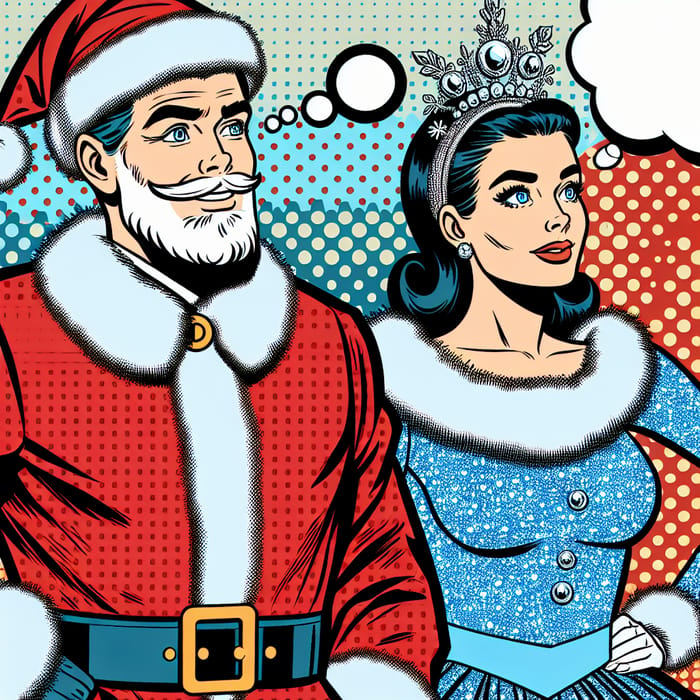 Santa Claus and Snow Maiden Pin Up Comic