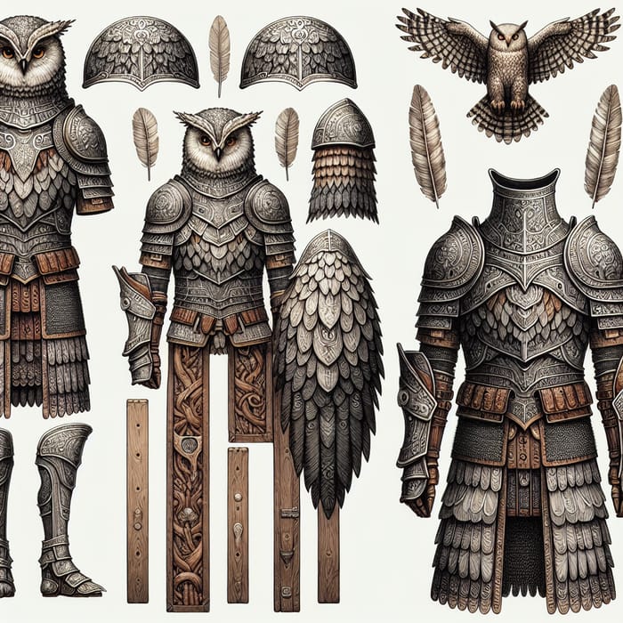 Intricately Crafted Slavic Owl-Themed Monster Hunter Armor