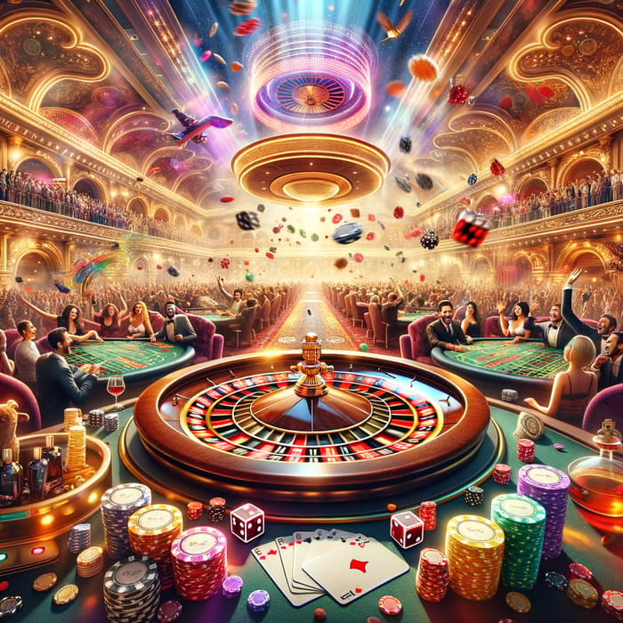 Imaginative Casino Scene for Promotional Background