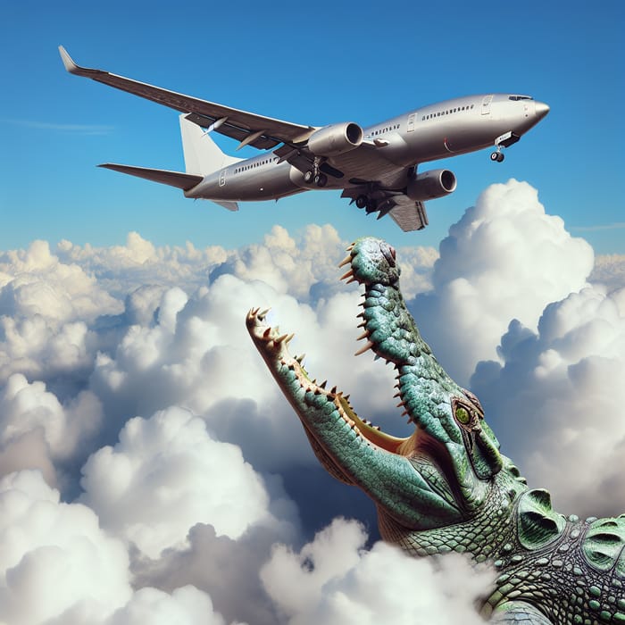 Crocodile Attack on Airplane: Dramatic Encounter in the Sky