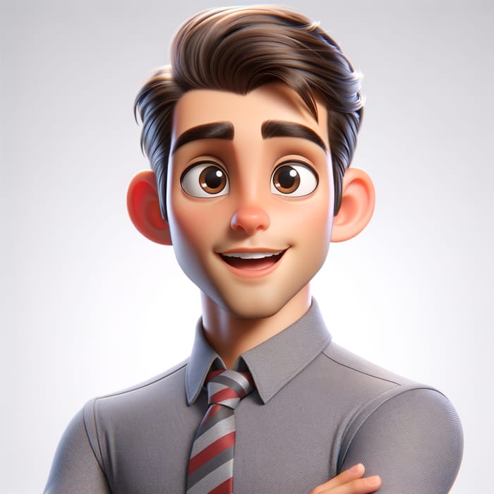 3D Animated Male Character with Friendly Demeanor