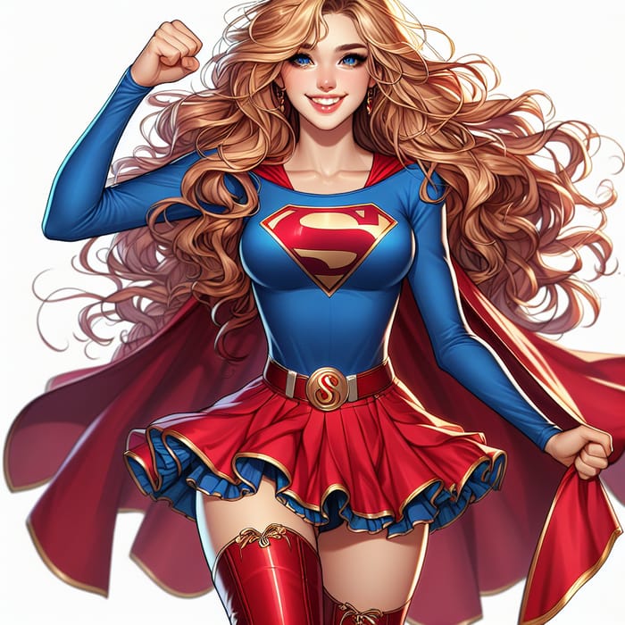 Young Woman Superheroine 'S' Costume - Powerful & Confident