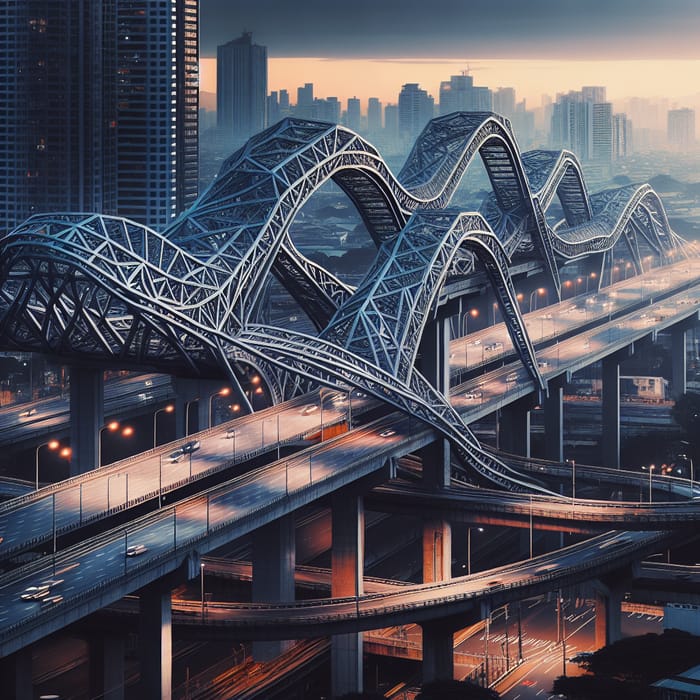 Metro Manila Bridges: Modern Design in Cityscape View