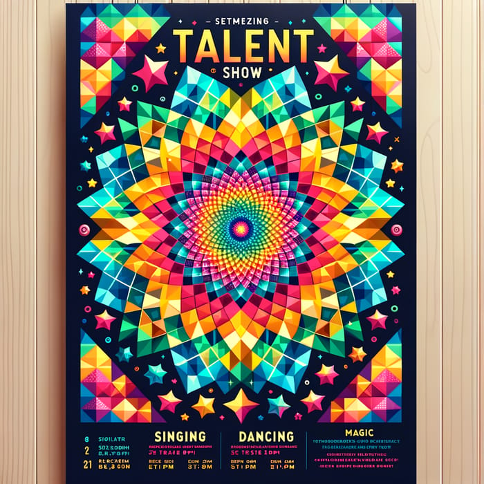 Cheerful Talent Show Poster | Multi-Colored Kaleidoscope