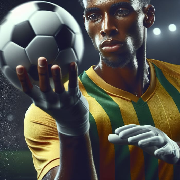 Pelé - Legendary Football Icon in Yellow and Green Jersey