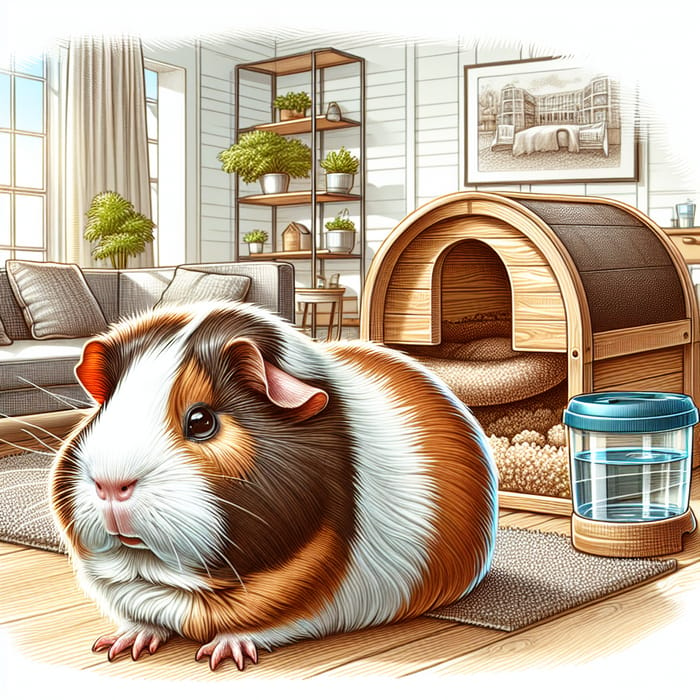 Lovable Domesticated Cuy - Cute Guinea Pig