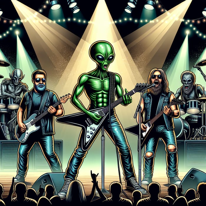 Alien Band Rocks Out with Iron Maiden Squad