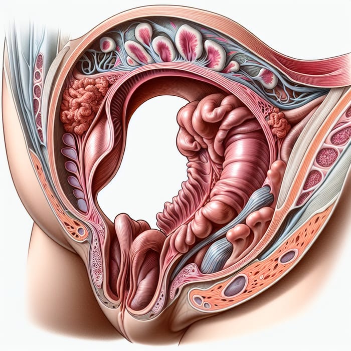 Vaginal Canal Anatomy Illustration | Female Reproductive System