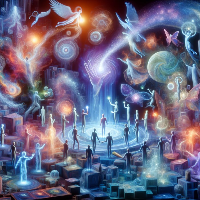 Celestial Energy Figures Shaping Reality | Heavenly Aura