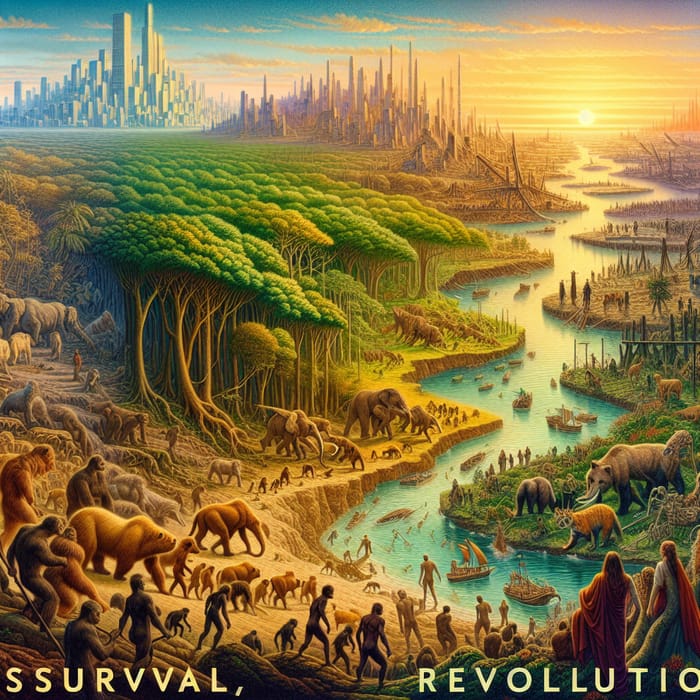 Survival, Evolution, Revolution: A Dynamic Landscape Journey