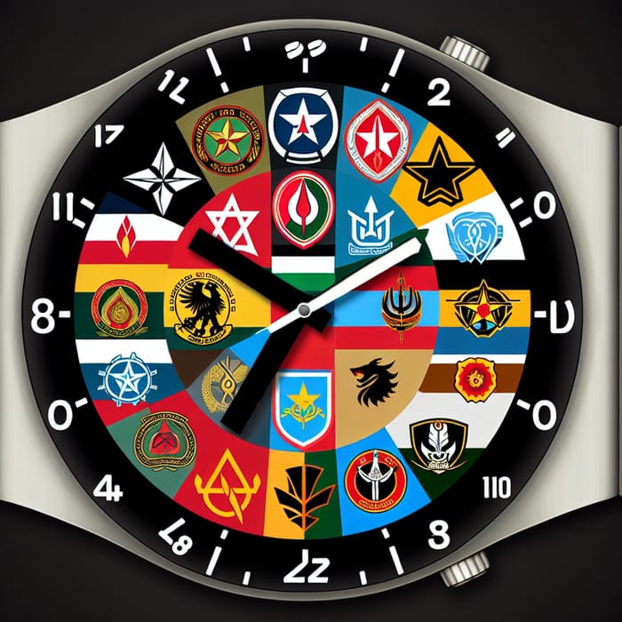Military Battalion Logos Watch Face for Stylish Time Display