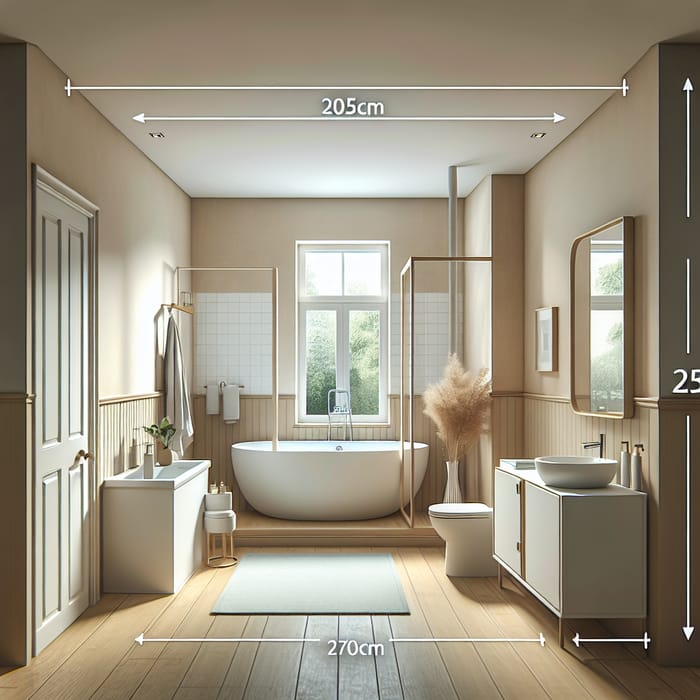 Serene and Inviting Bathroom Design: Bath, Toilet, Sink in Natural Tones