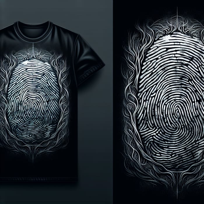 Mysterious Fingerprint T-Shirt Design | Horror & Intrigue