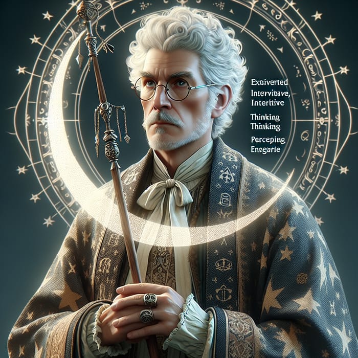 ENTP Wizard with White Hair and Round Glasses | Fantasy RPG Character