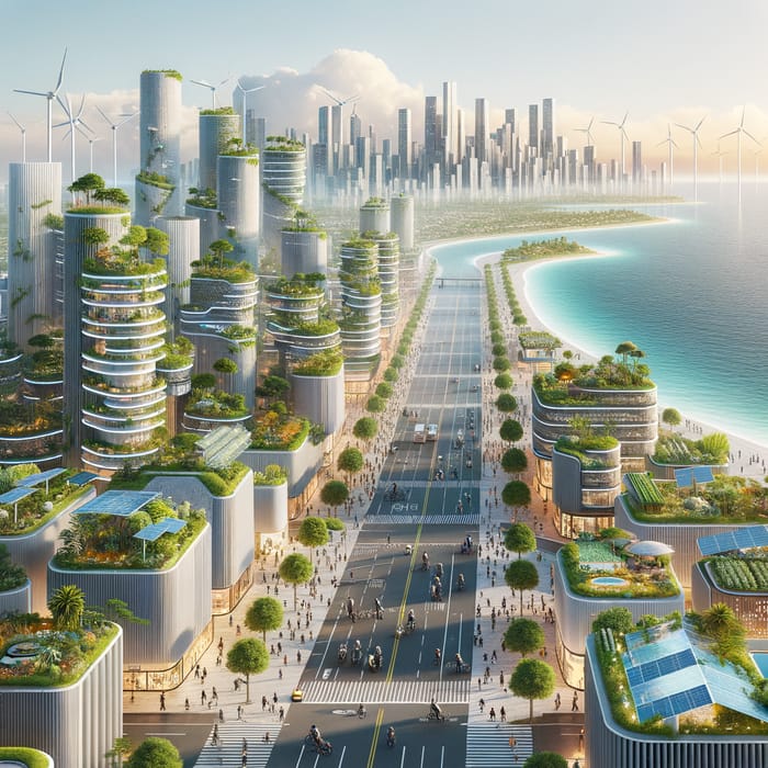 Futuristic Sustainable Coastal City
