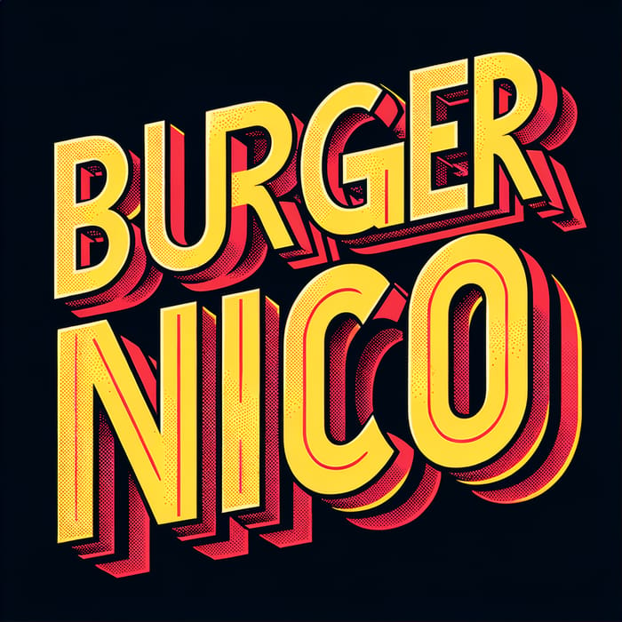Burger Nico in Vector with Red & Yellow Colors