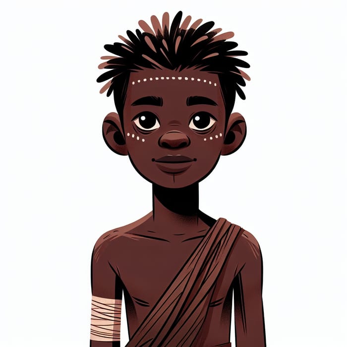 12-Year-Old African Boy in Unique Tribal Attire