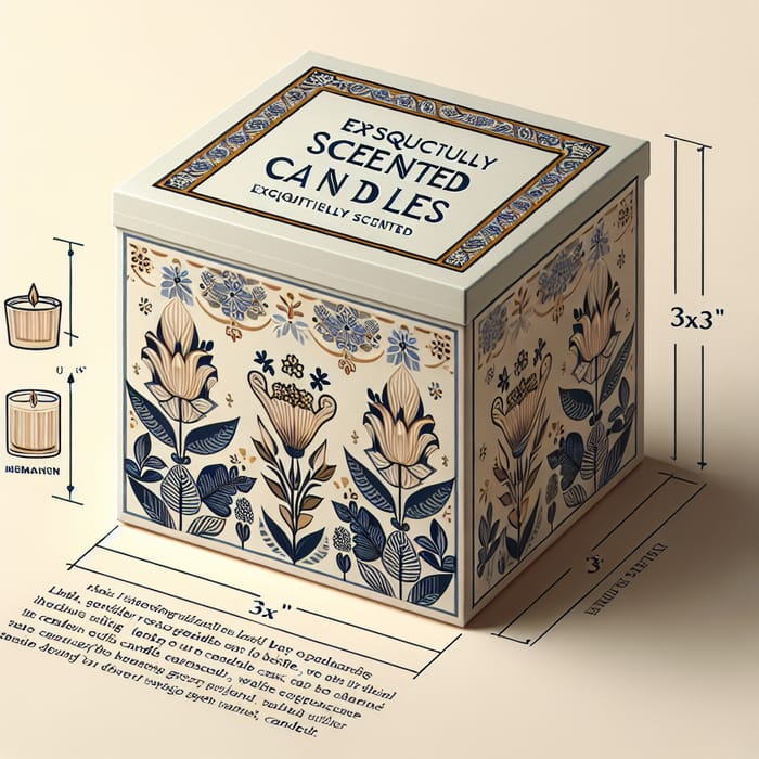 Luxury 3x3x3 Inch Scented Candle Packaging Design