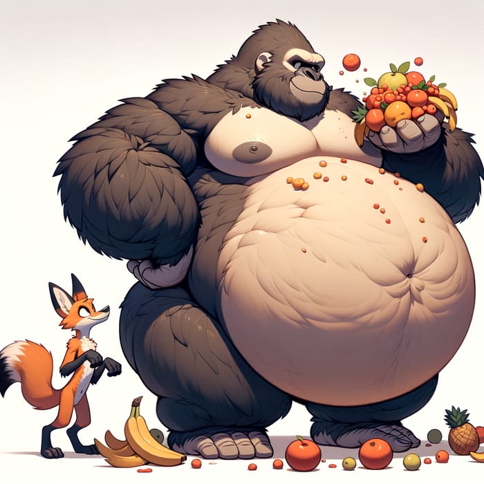 Donkey Kong Vore: Intriguing Gorilla and Fox Encounter