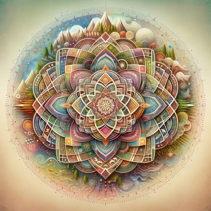 Holistic Life Mandala: A Beautiful Symbol of Nature's Harmony