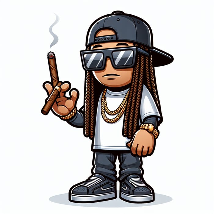 Cool Cartoon Mascot Inspired by Snoop Dog