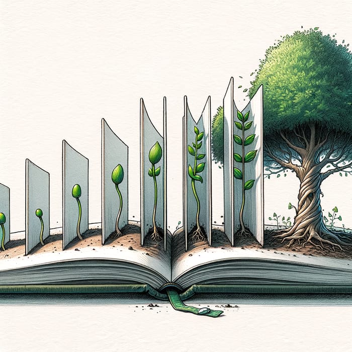 Tree Flip Book - Illustrating Growth and Life Cycle
