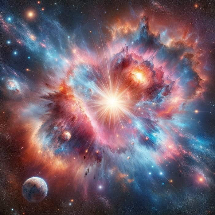 Stunning Supernova Display: Explosive Radiant Colors
