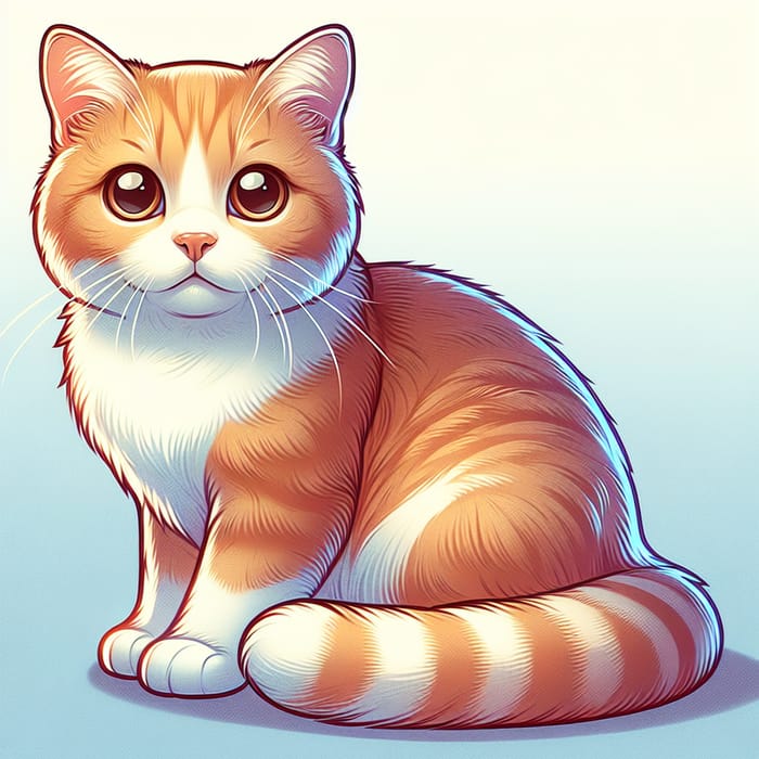 Adorable Orange and White Cat Portrait