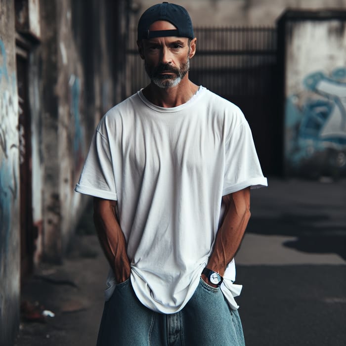 Eminem Hip-Hop Style in Urban Setting