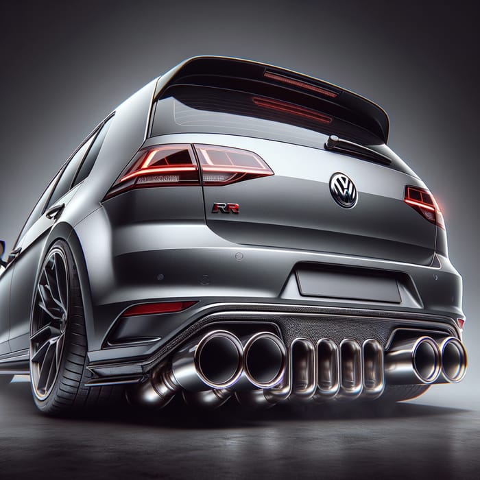 VW Golf R Mk6 Custom Grey Titanium Exhaust System Design
