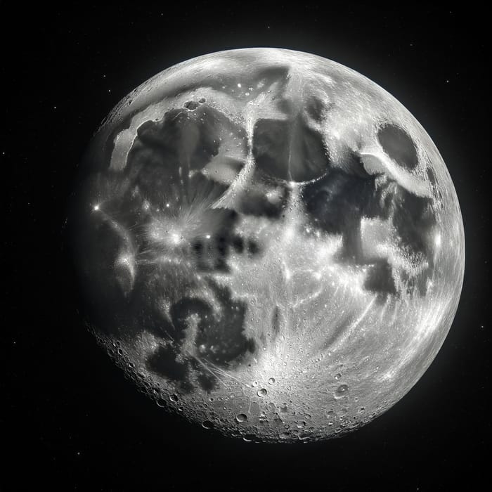 Stunning Moon Landscape: Craters, Valleys, and Plains