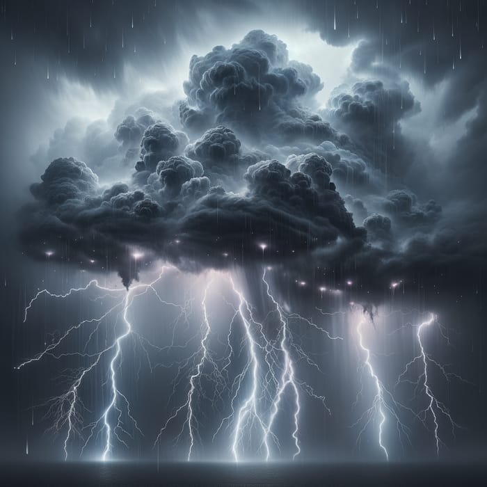 Grey Sky Lightning Storm | Ominous Nature Scene