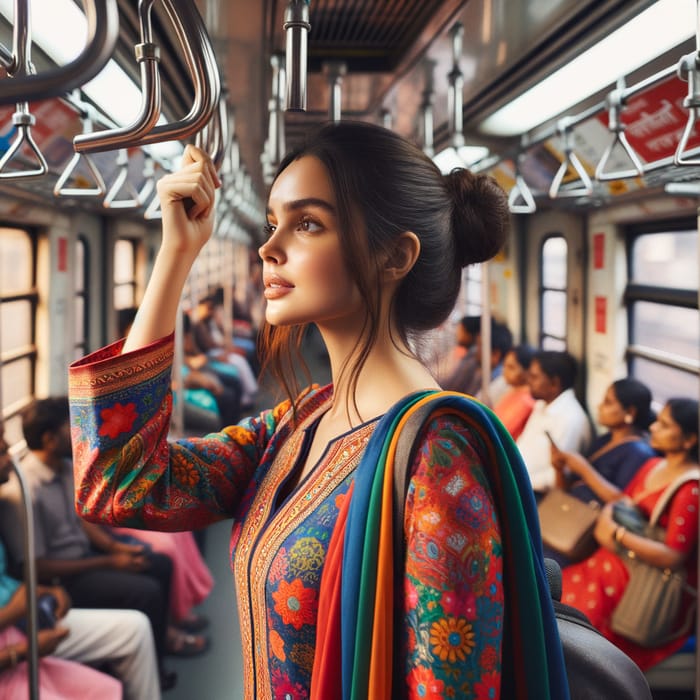 Girl in Mumbai Local Train Journey