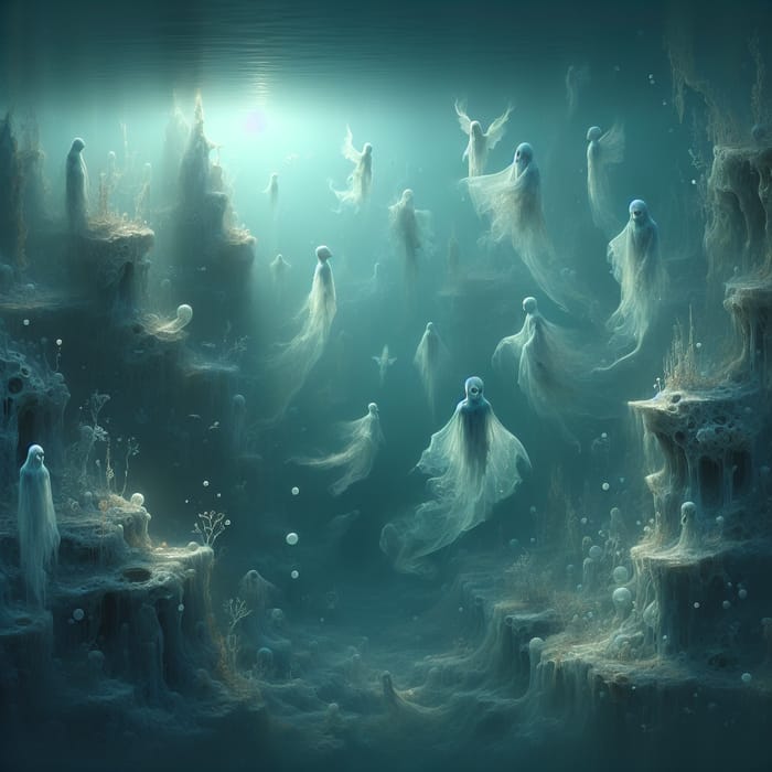 Underwater Ghost World: Eerily Serene Floating Phantoms