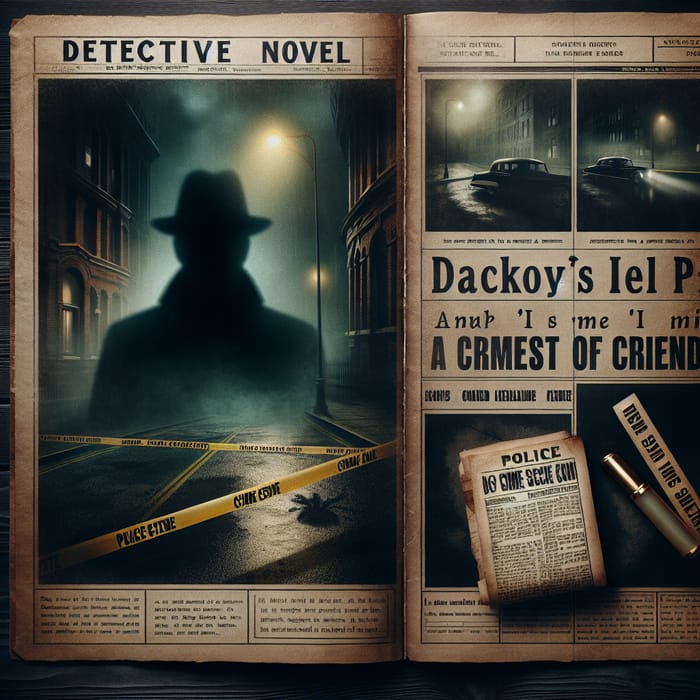 Shadow Man Detective Novel Cover | Mysterious Crime Scene Design