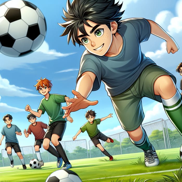 Inazuma Eleven Training Session for Skilled Soccer Players
