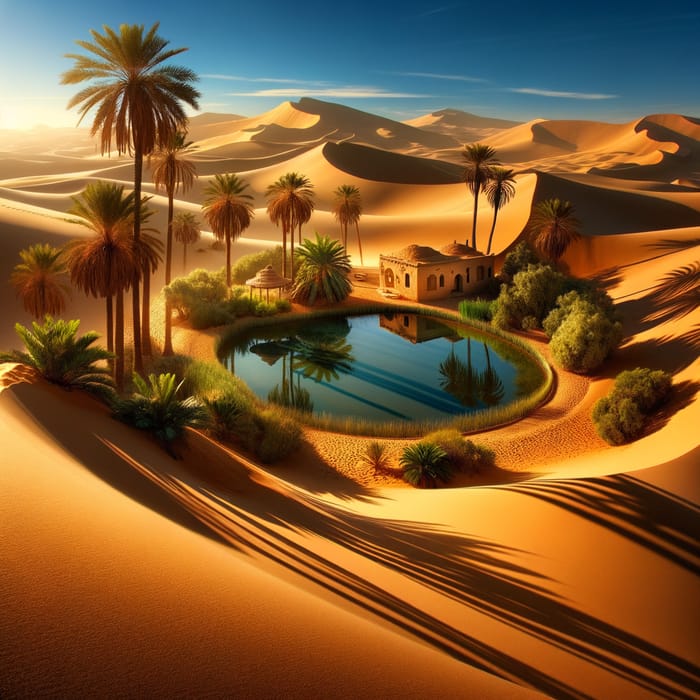 Desert Oasis: Tranquil Haven Amidst Vast Expanse