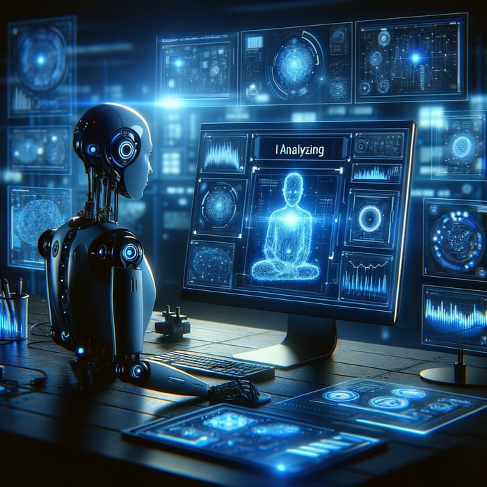 Dark Blue Futuristic AI Analysis | Advanced Technology