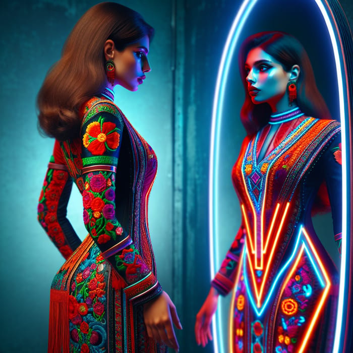 Cultural Fusion: Cyberpunk Reflections & Folklore Glamour