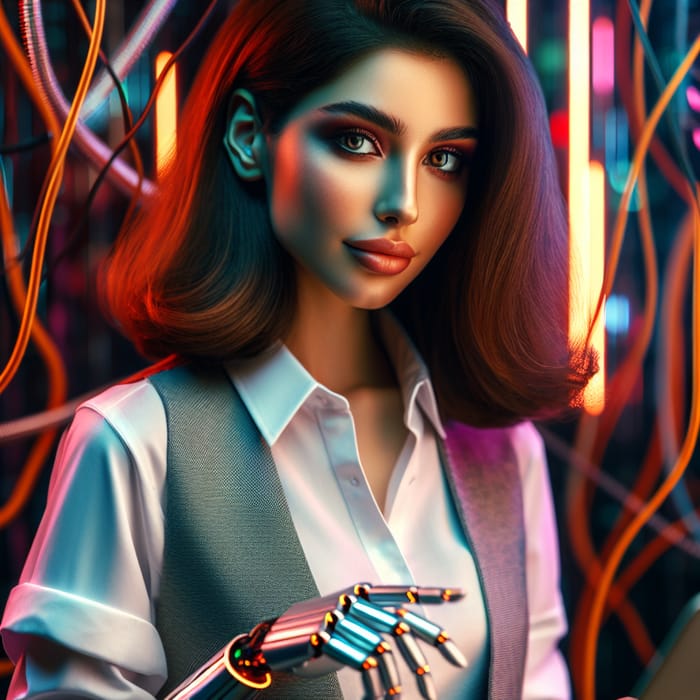 Cyberpunk Middle-Eastern Futuristic Woman - Realistic Sci-Fi Vibe