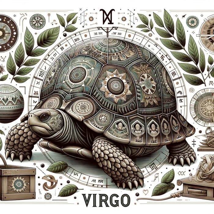 Meticulous Virgo Turtle Design: Symbolic Representation of Practicality