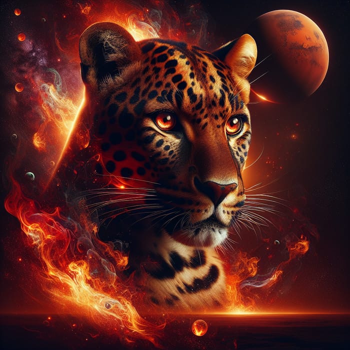 Leopard's Gaze: Cosmic Flames & Mars Mystery