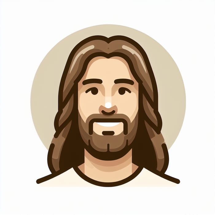 Front-Facing Smiling Jesus Head Image