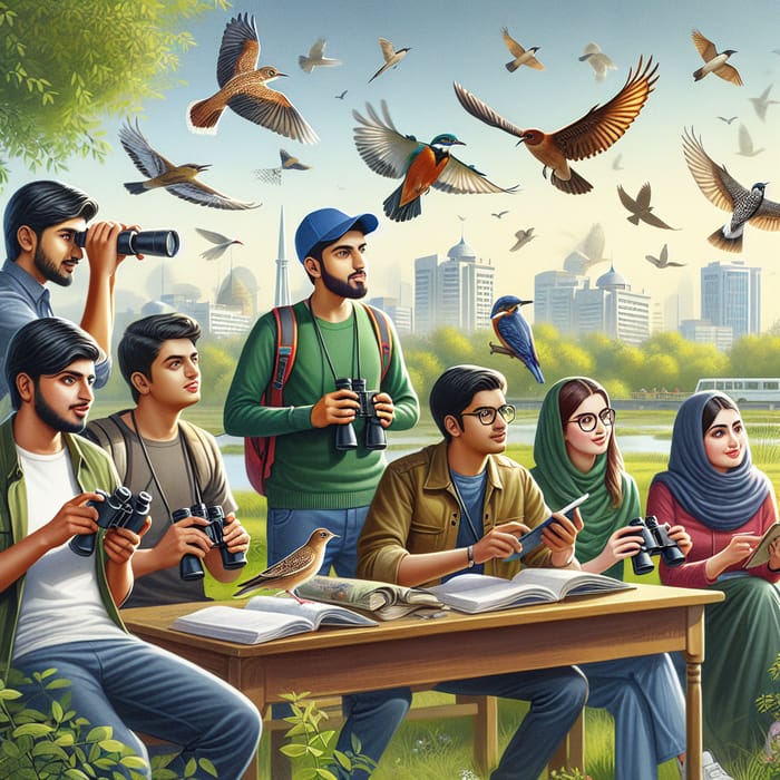 Karachi Birds Lover Youth Nature Appreciation Activities AI Art Generator EasyPeasy.AI