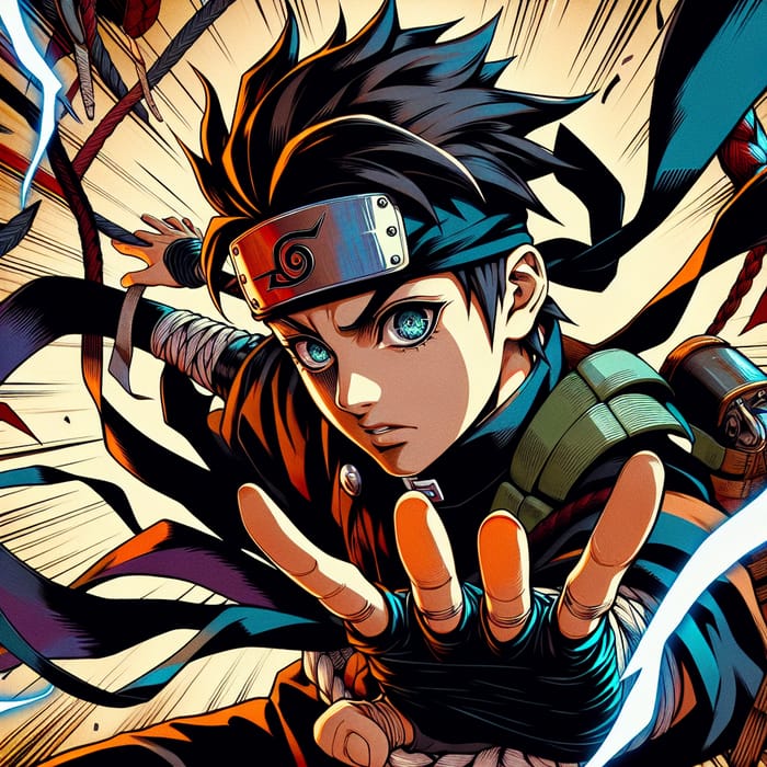 Intense Naruto-Inspired Portrait | Dynamic Action Scene